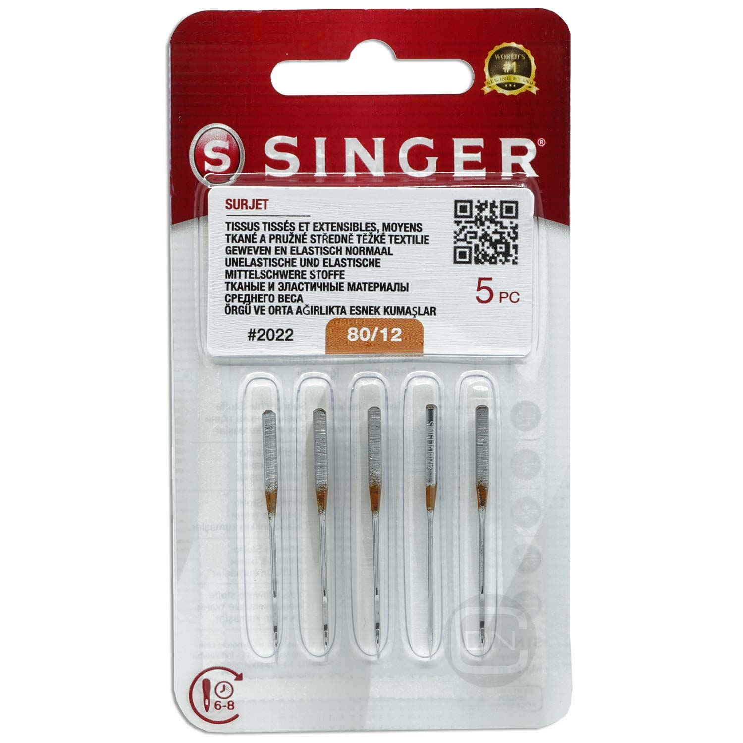 Overlocknadel ELx705 Stärke 80 5er Pack SINGER