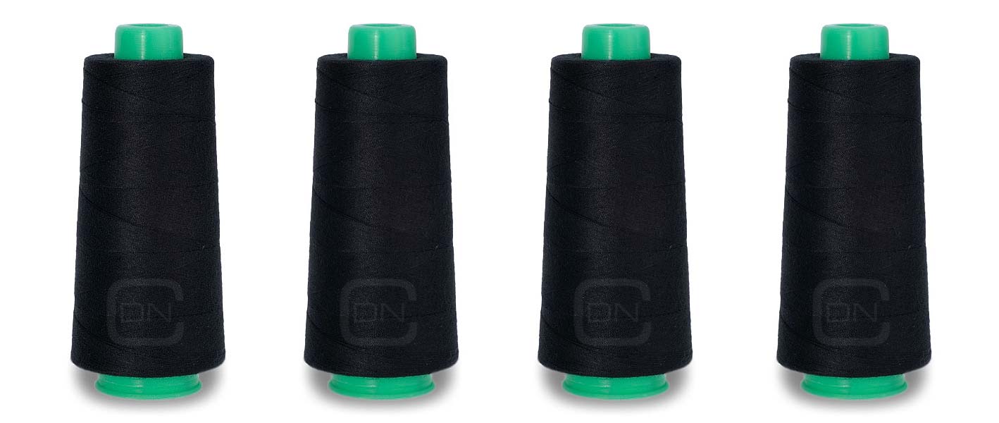 Overlockgarn 4x 2500m Farbe 950 schwarz 100% Polyester
