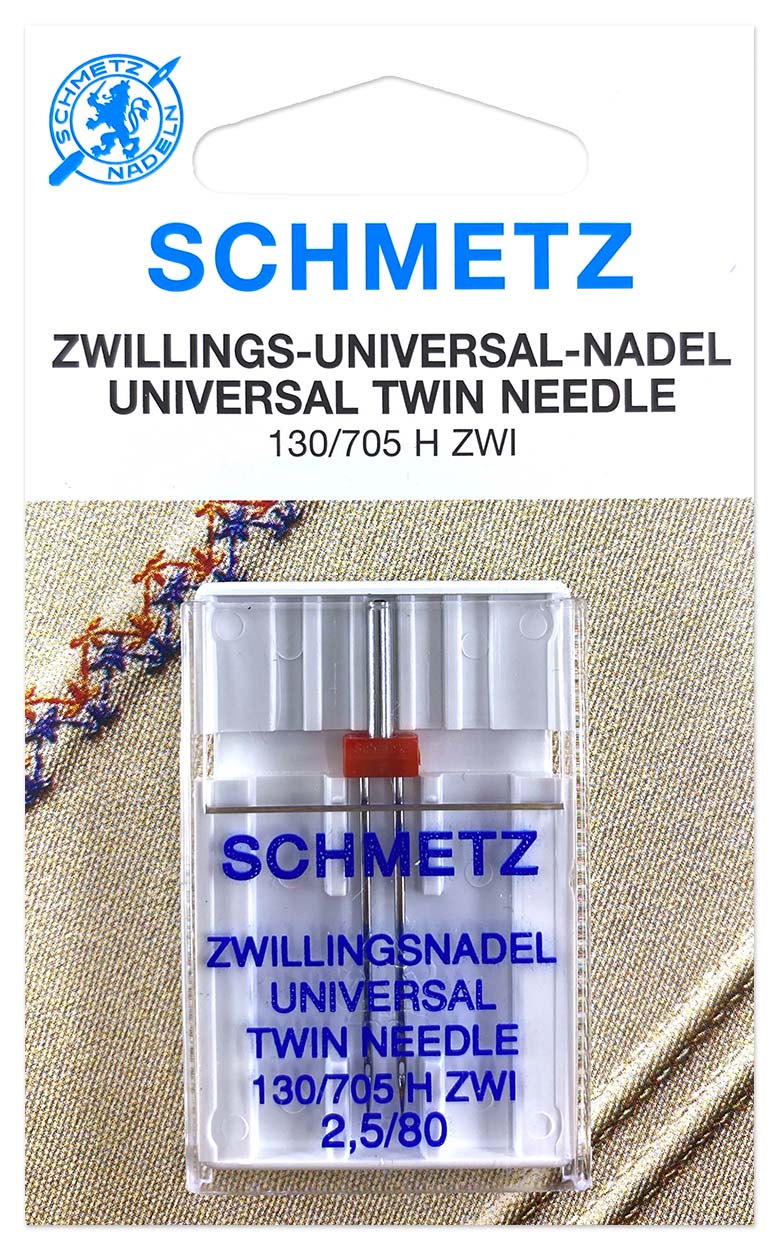 Zwillingsnadel 2,5 mm Uni Stärke 80 (Schmetz)