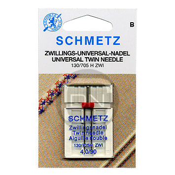 Zwillingsnadel 4,0 mm Uni Stärke 90 (Schmetz)