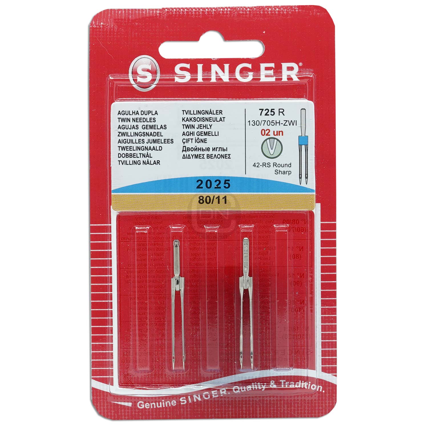 Zwillingsnadel 3 mm Uni Stärke 80 SINGER