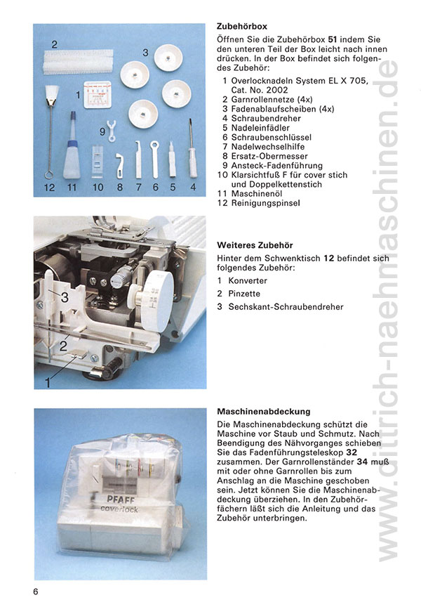 Anleitung Pfaff coverlock 4862