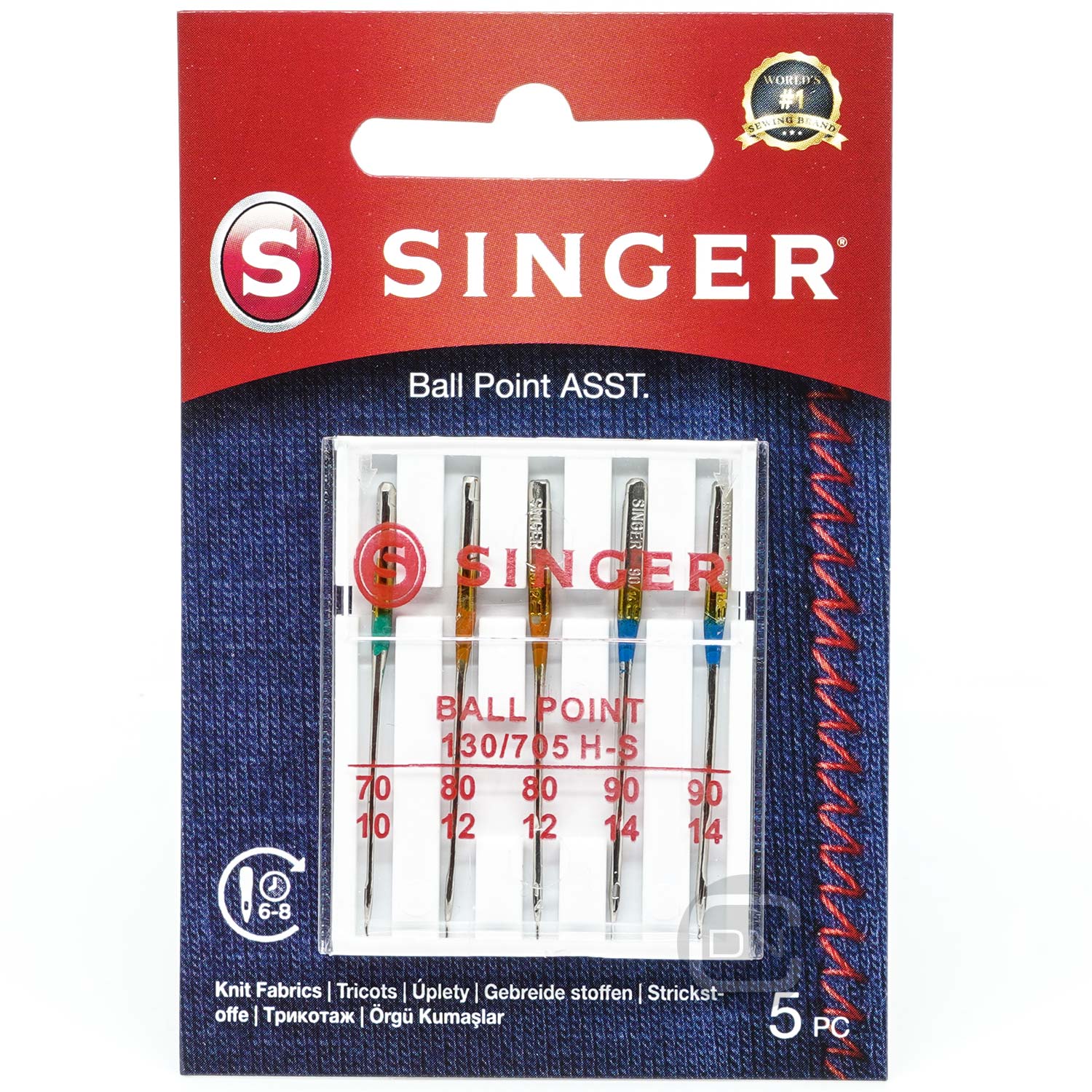 Stretch Nadel Sortiment Stärke 70 80 90 5er Pack SINGER