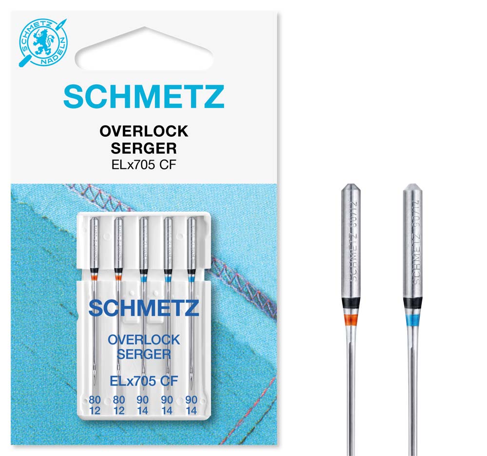 Overlocknadel ELx705 CF, Stärke 80 90, 5er Pack (Schmetz)