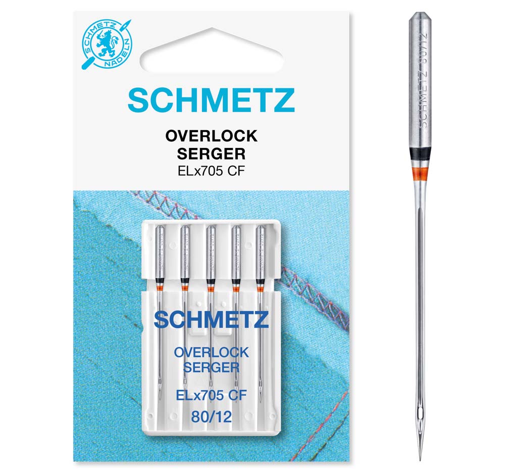 Overlocknadel ELx705 CF, Stärke 80, 5er Pack (Schmetz)