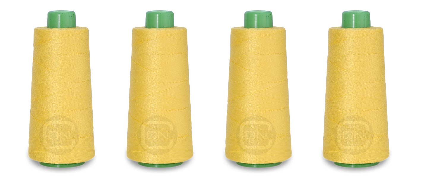 Overlockgarn 4x 2500m Farbe 110 Leuchtgelb 100% Polyester