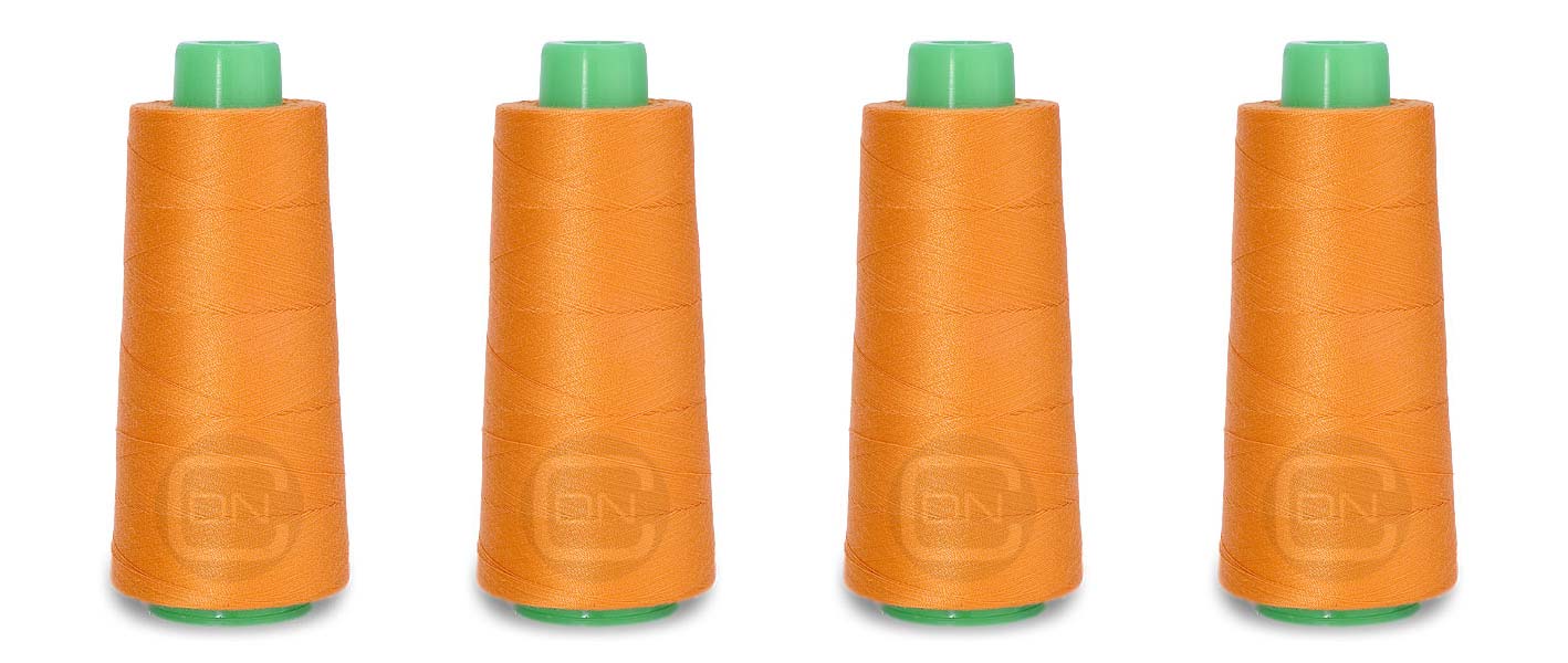 Overlockgarn 4x 2500m Farbe mandarin 100% Polyester