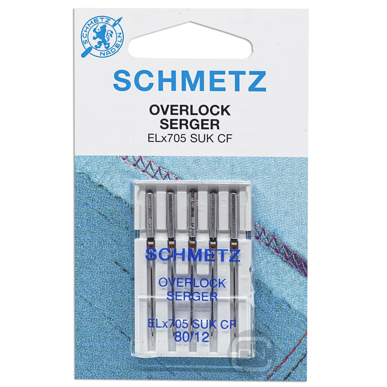 Overlocknadel ELx705 SUK CF Stärke 80 5er Pack Schmetz